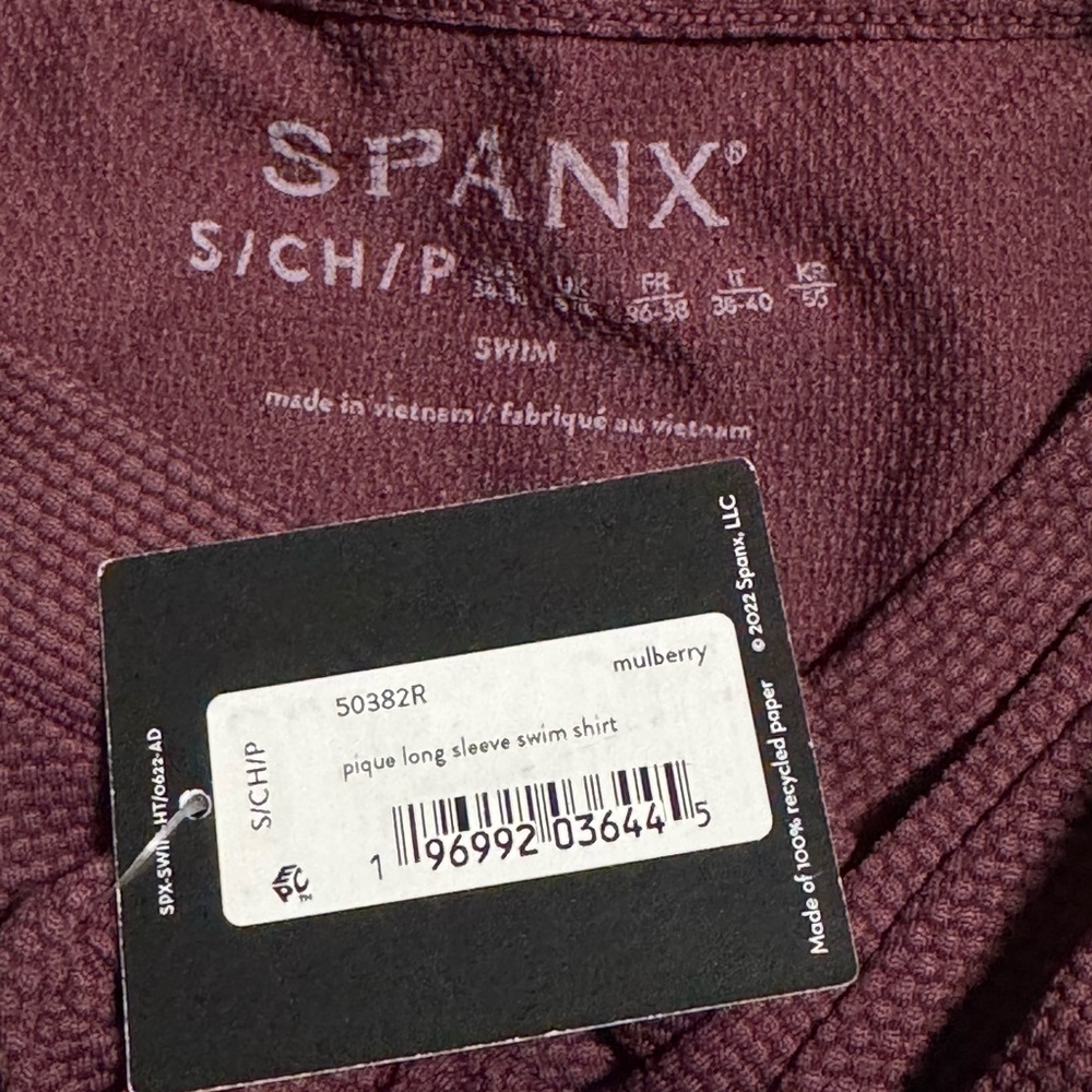 SPANX Pique Long Sleeve Swim Shirt
Mulberry ~ NWT - Picture 10 of 11